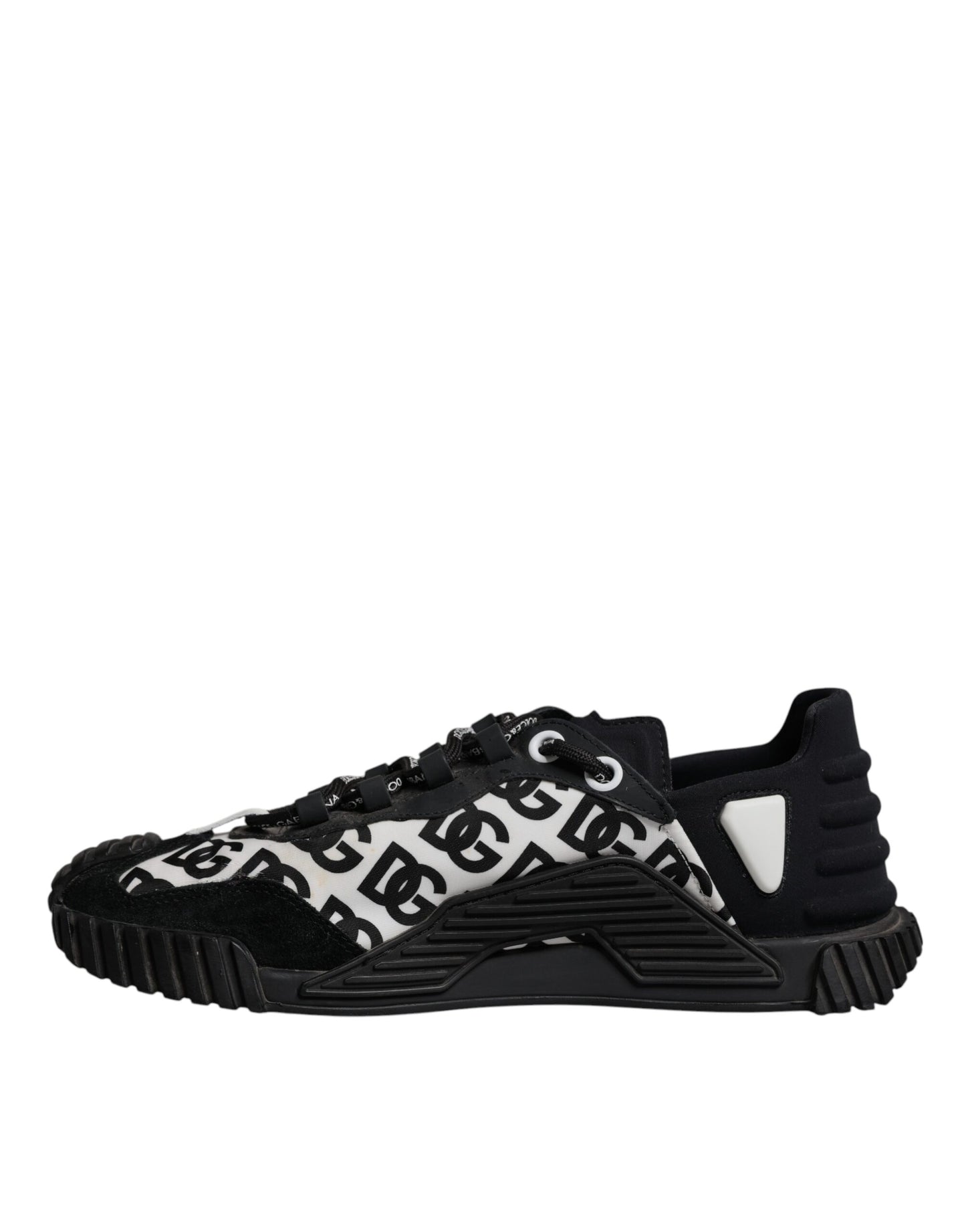 Dolce & Gabbana Black Logo Lace Up Low Top NS1 Sneakers for Men
