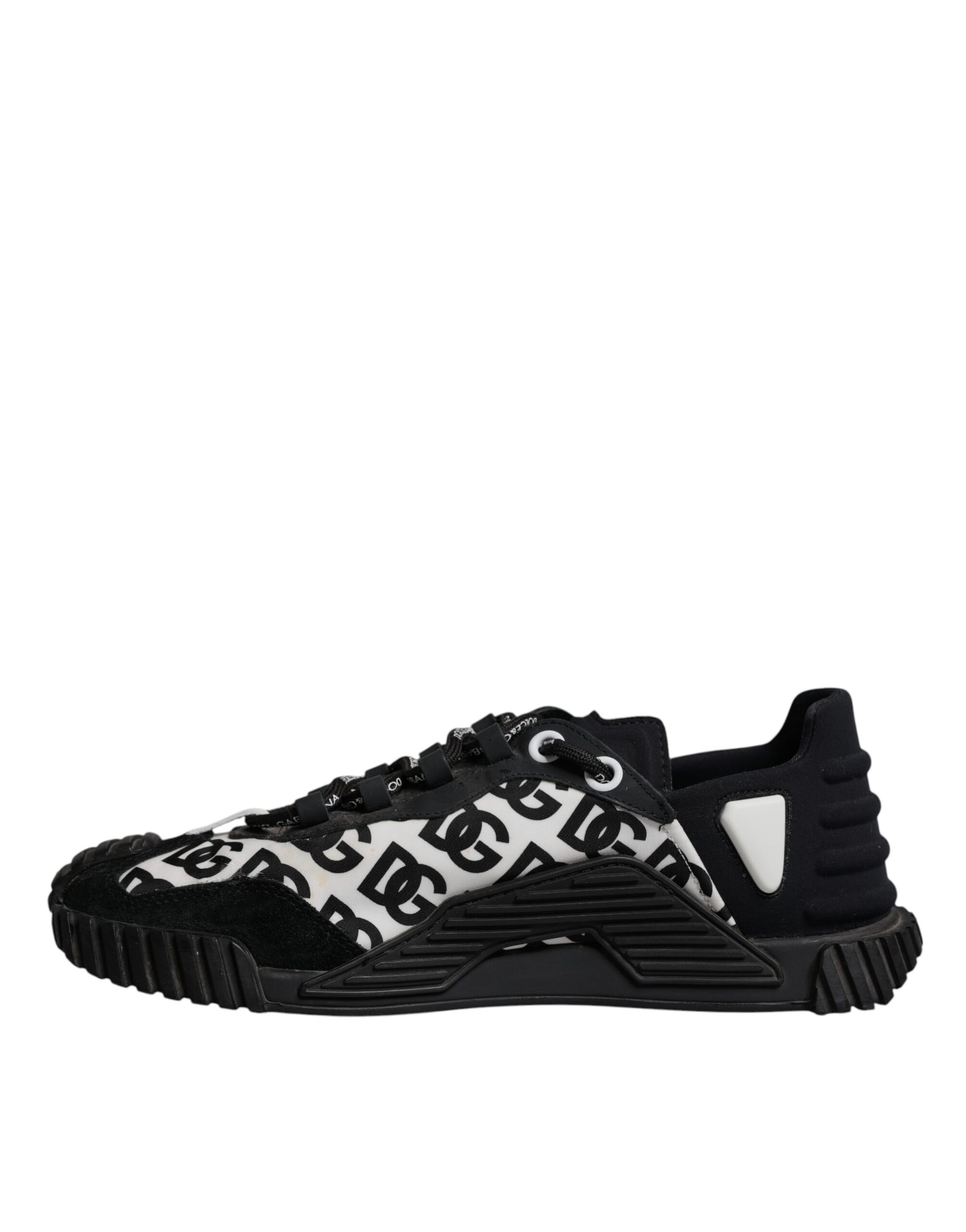 Dolce & Gabbana Black Logo Lace Up Low Top NS1 Sneakers for Men