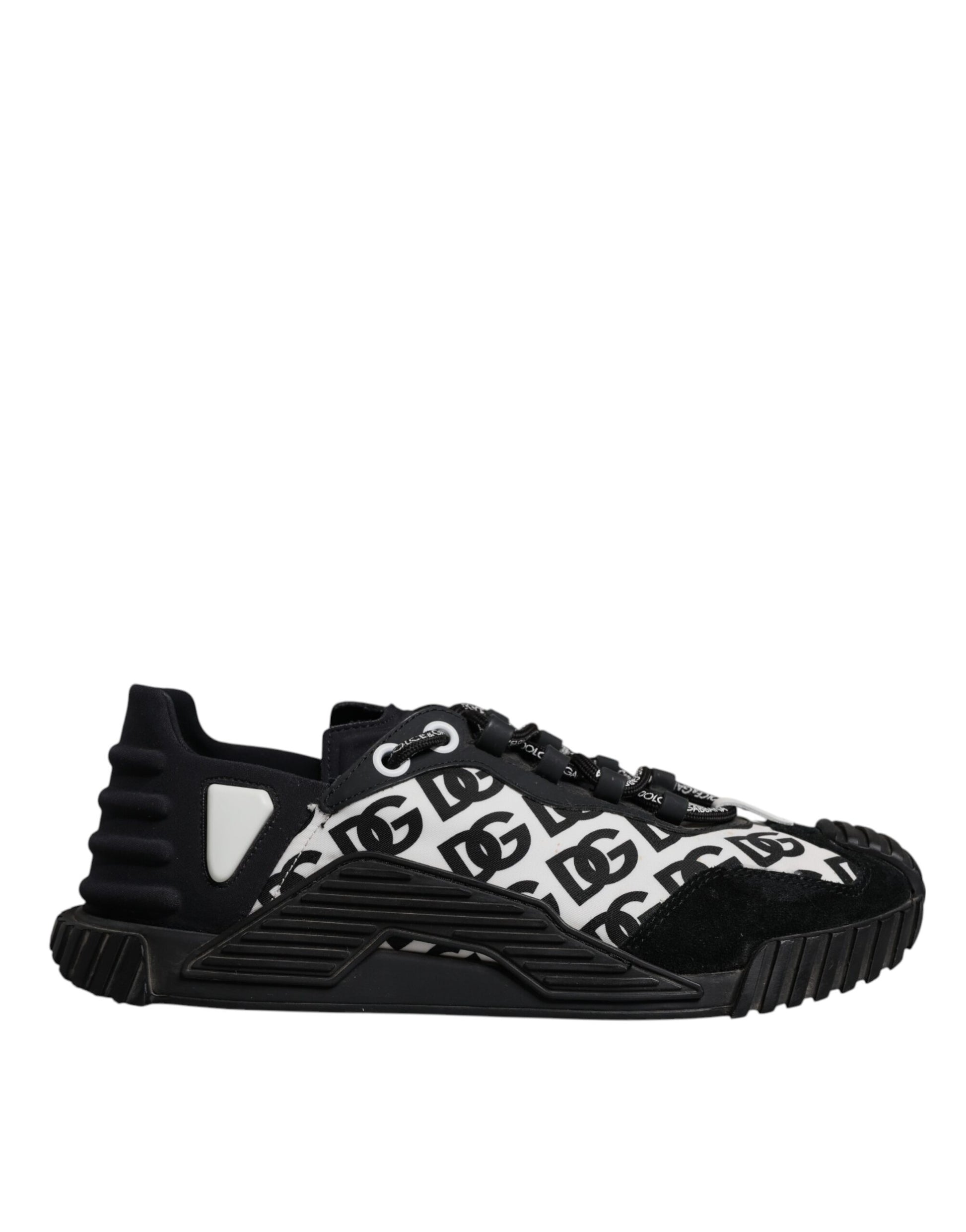 Dolce & Gabbana Black Logo Lace Up Low Top NS1 Sneakers for Men
