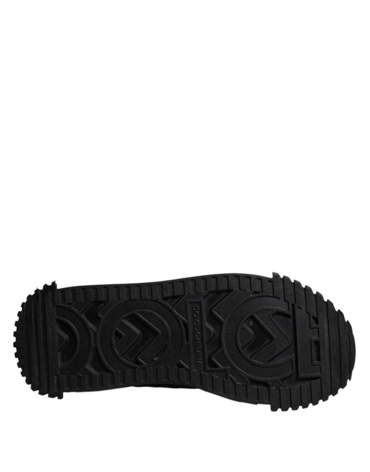 Dolce & Gabbana Black Logo Lace Up Low Top NS1 Sneakers for Men