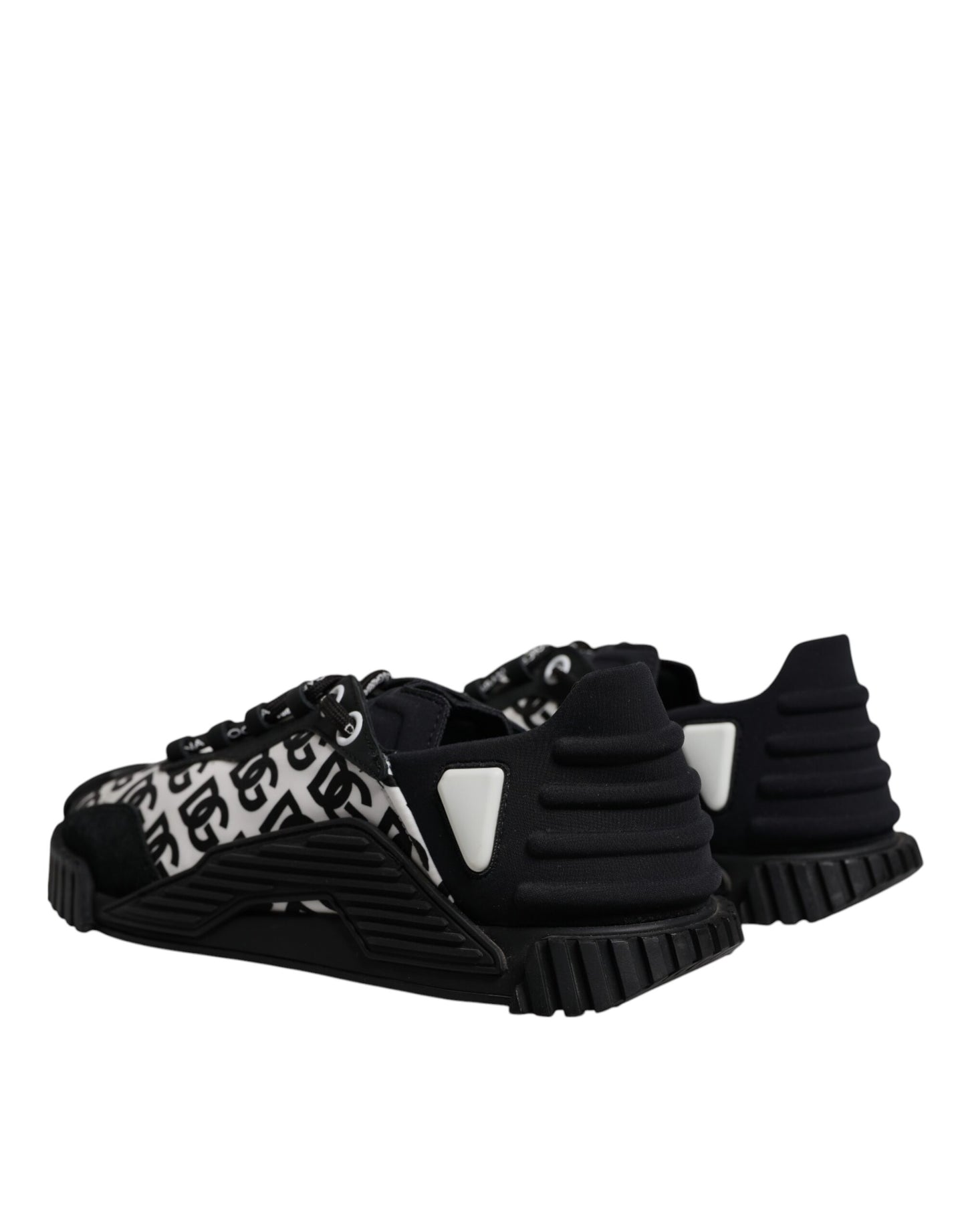 Dolce & Gabbana Black Logo Lace Up Low Top NS1 Sneakers for Men