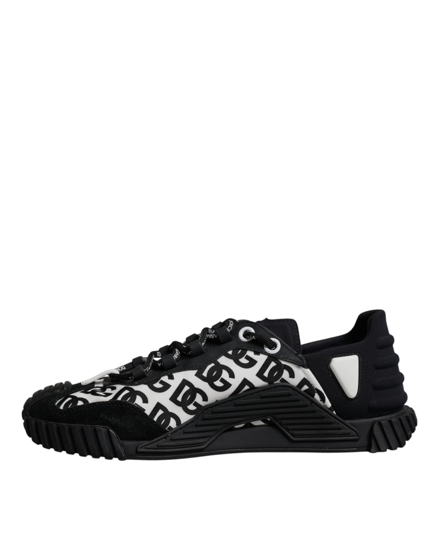 Dolce & Gabbana Black Logo Lace Up Low Top NS1 Sneakers for Men