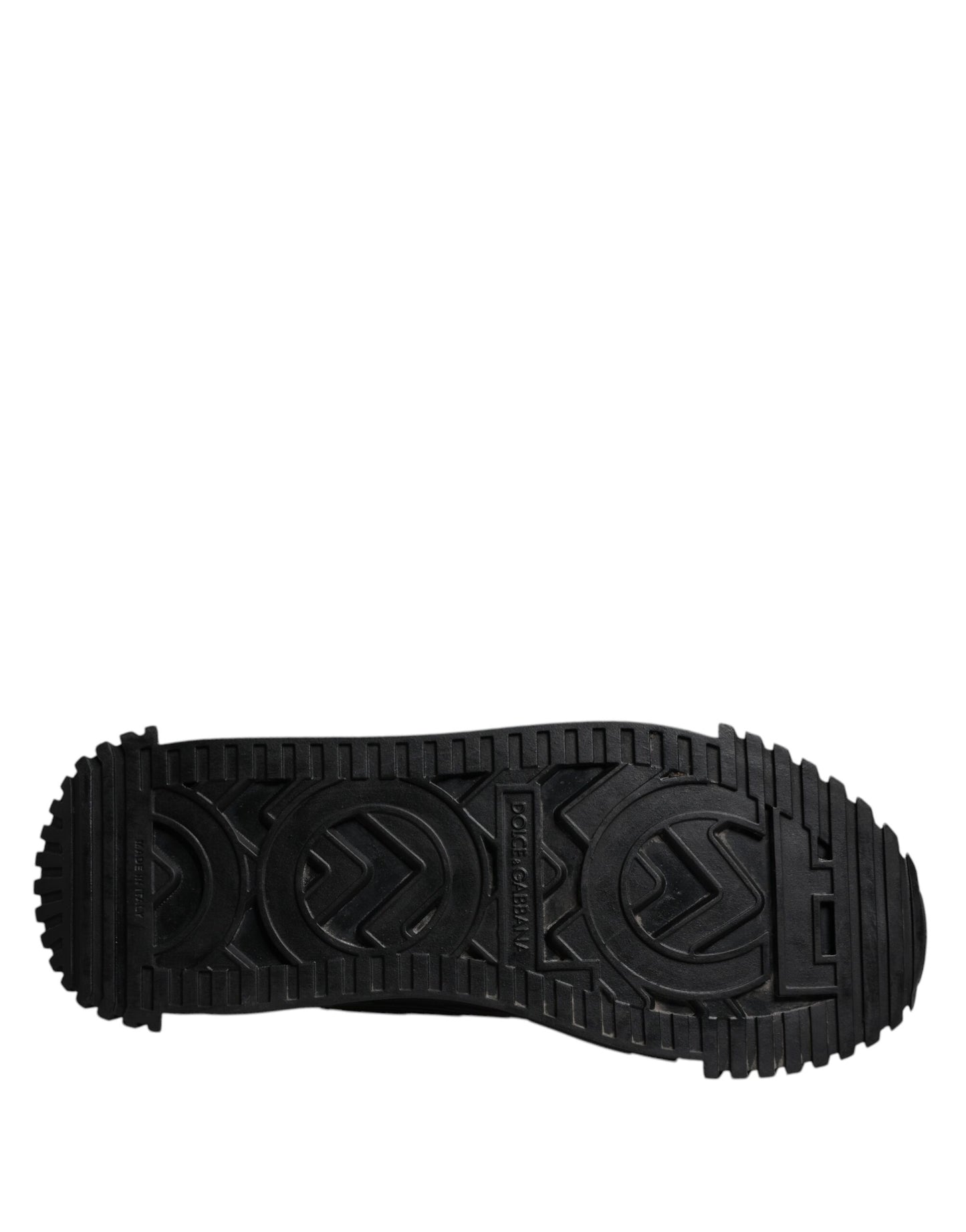 Dolce & Gabbana Black Logo Lace Up Low Top NS1 Sneakers for Men