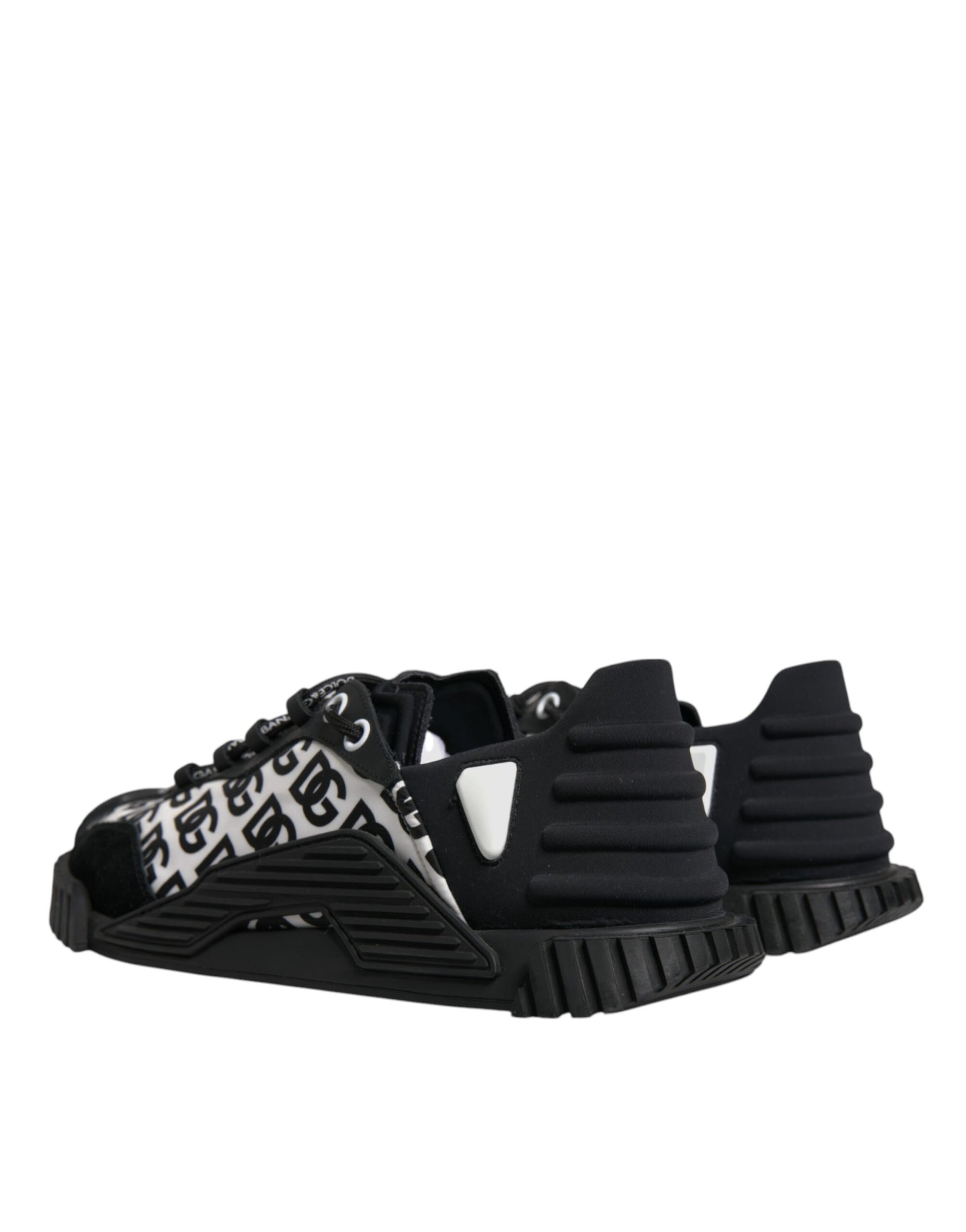 Dolce & Gabbana Black Logo Lace Up Low Top NS1 Sneakers for Men