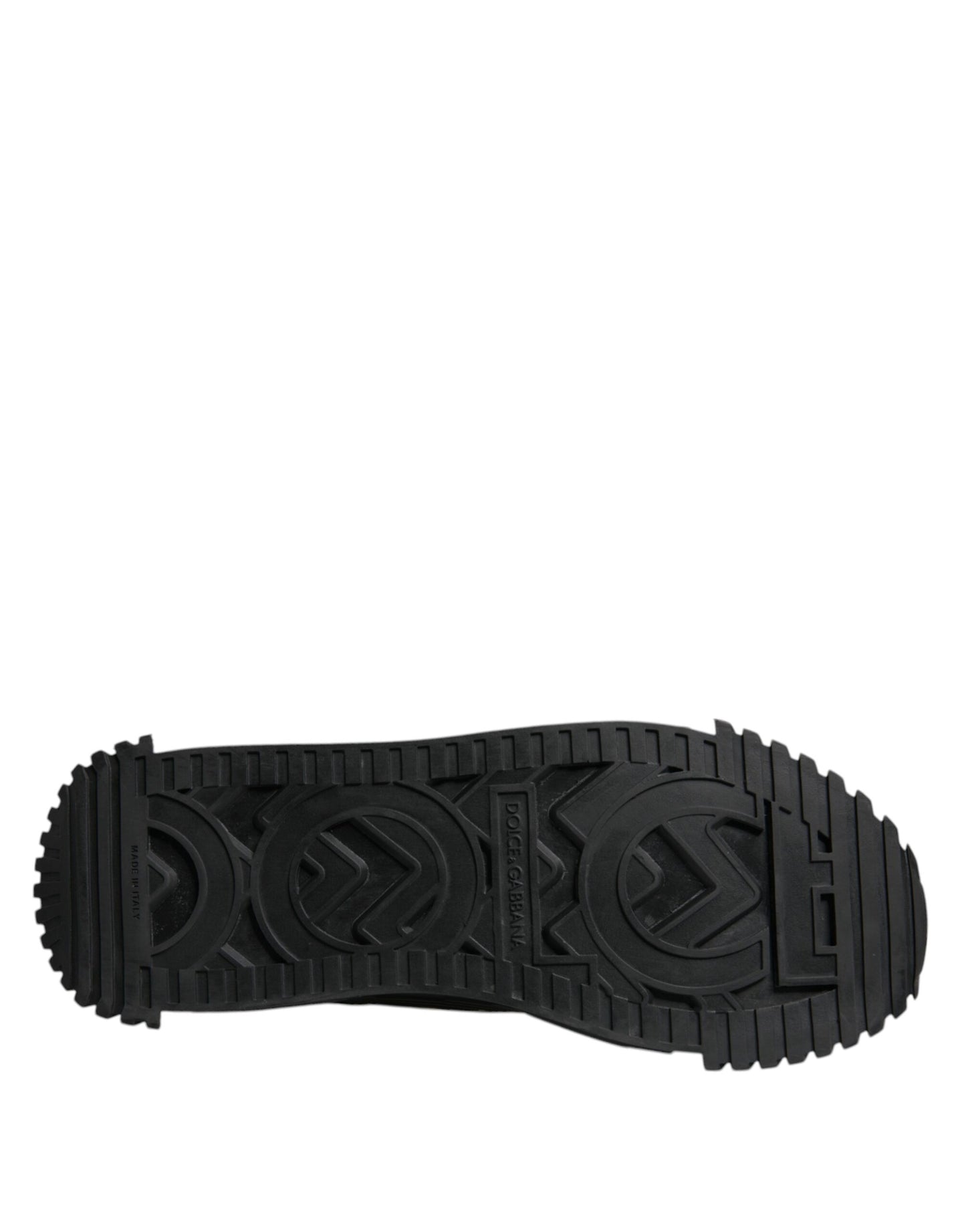 Dolce & Gabbana Black Logo Lace Up Low Top NS1 Sneakers for Men