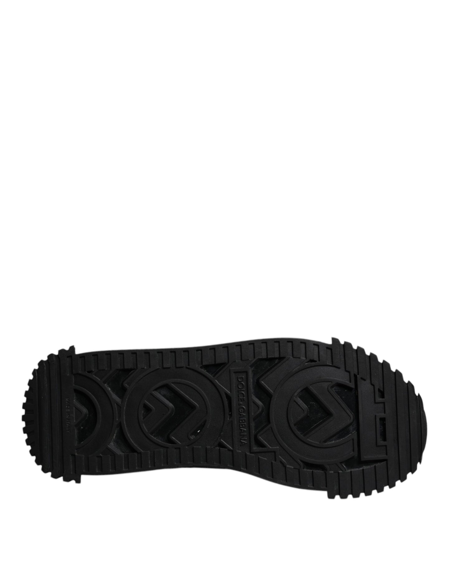 Dolce & Gabbana Black Logo Lace Up Low Top NS1 Sneakers for Men