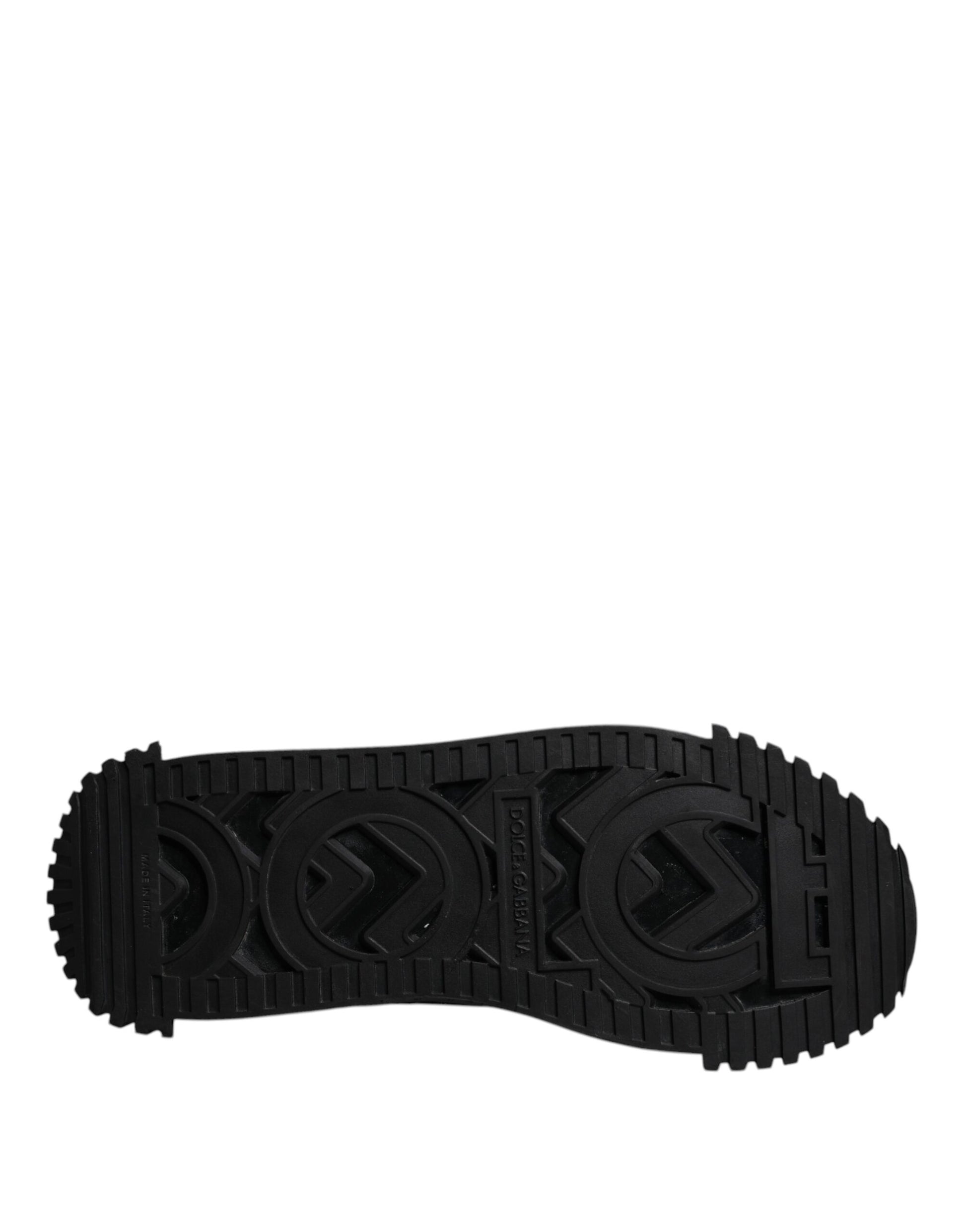Dolce & Gabbana Black Logo Lace Up Low Top NS1 Sneakers for Men