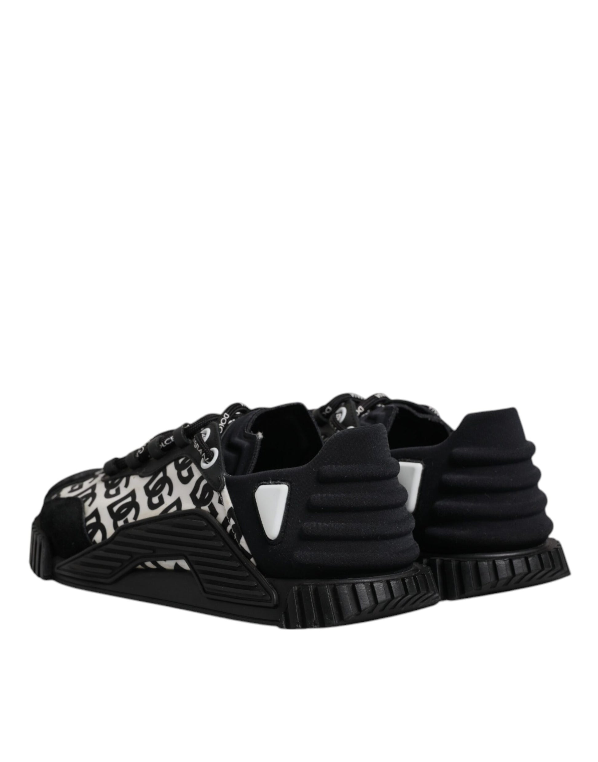 Dolce & Gabbana Black Logo Lace Up Low Top NS1 Sneakers for Men