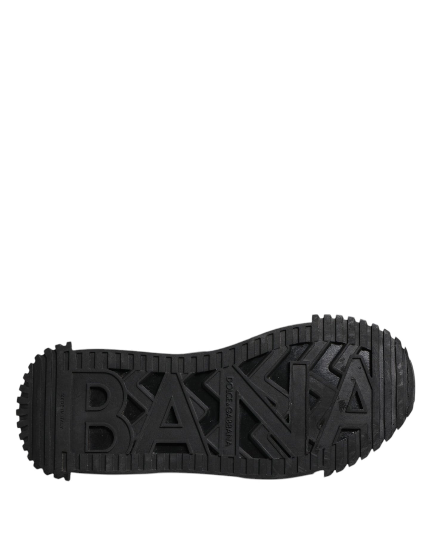 Dolce & Gabbana Black Logo Lace Up Low Top NS1 Sneakers for Men