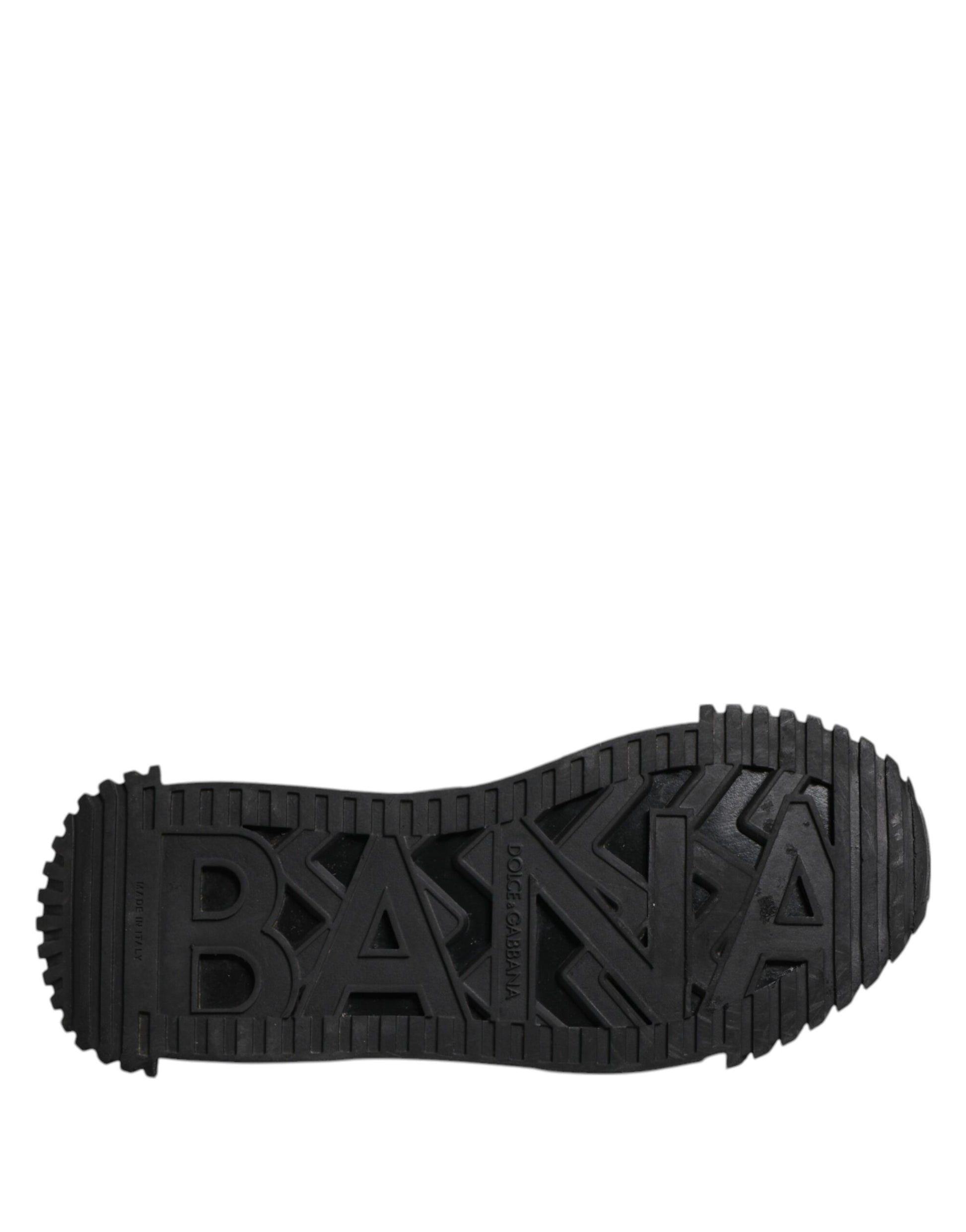 Dolce & Gabbana Black Logo Lace Up Low Top NS1 Sneakers for Men