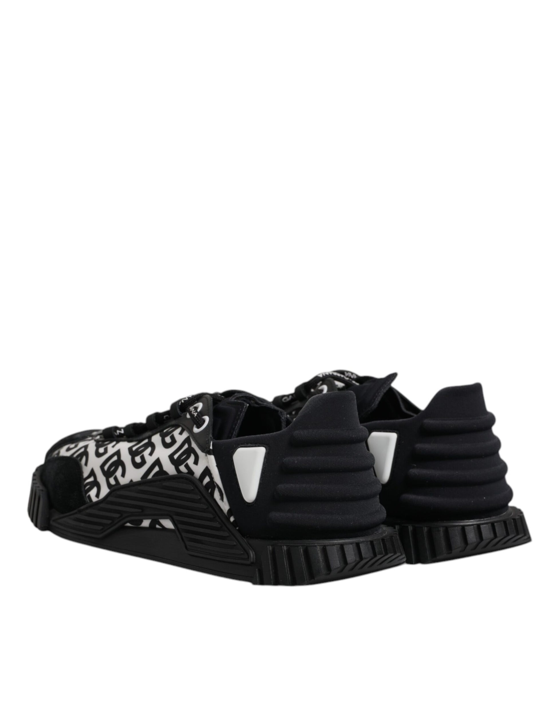 Dolce & Gabbana Black Logo Lace Up Low Top NS1 Sneakers for Men
