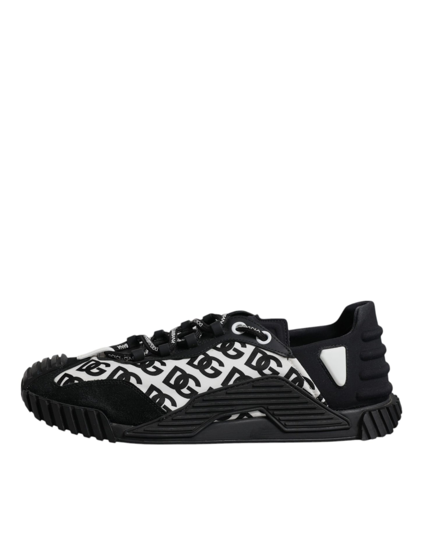 Dolce & Gabbana Black Logo Lace Up Low Top NS1 Sneakers for Men