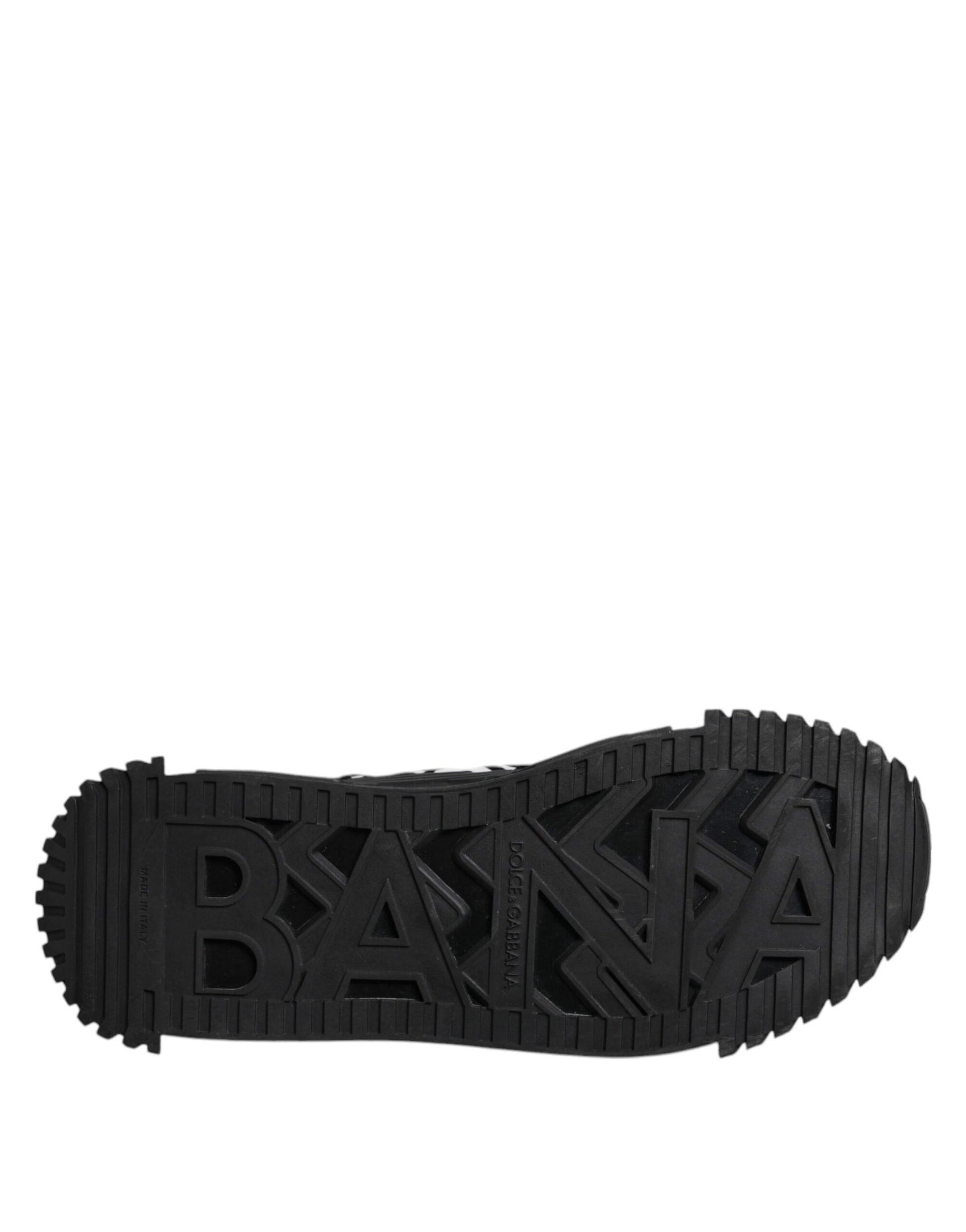 Dolce & Gabbana Black Logo Lace Up Low Top NS1 Sneakers for Men