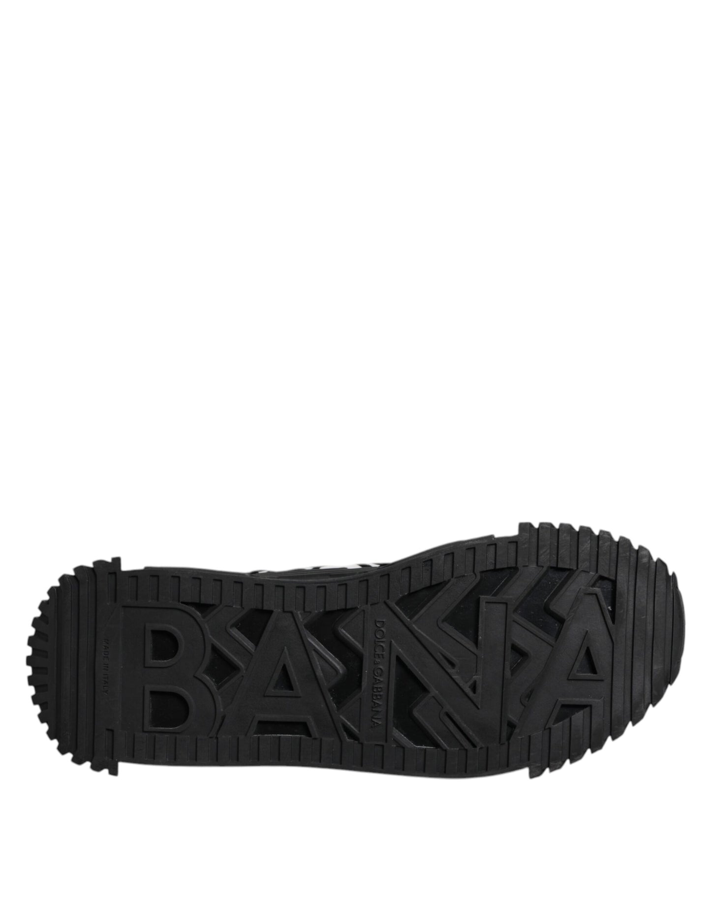 Dolce & Gabbana Black Logo Lace Up Low Top NS1 Sneakers for Men