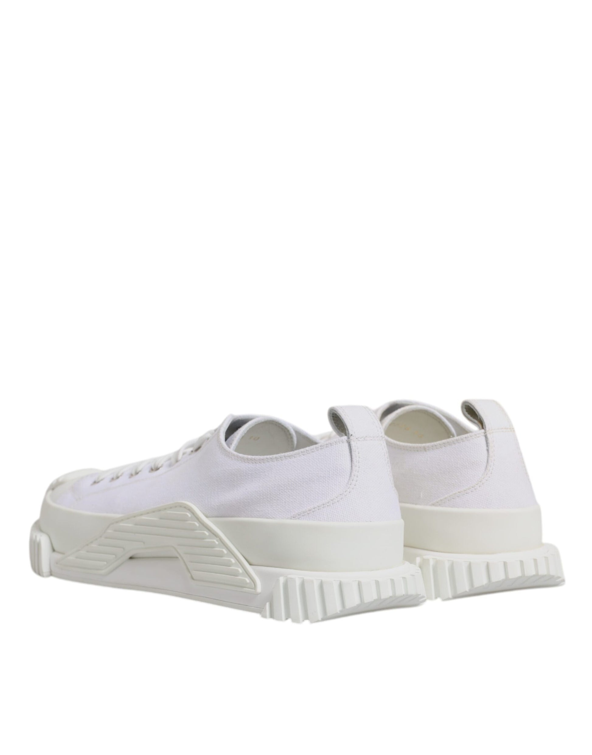 Dolce & Gabbana White Leather Low Top NS1 Sneakers