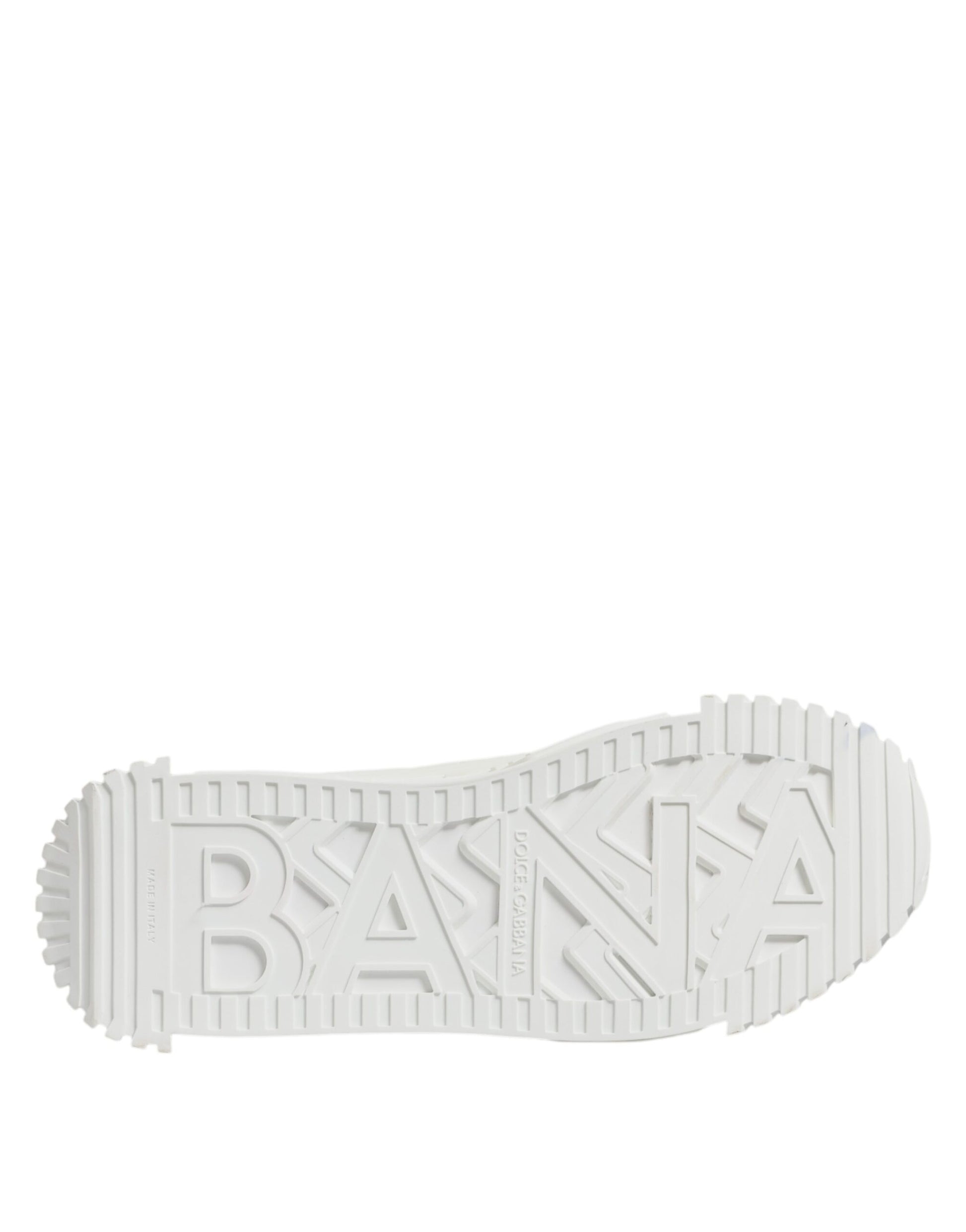 Dolce & Gabbana White Leather Low Top NS1 Sneakers