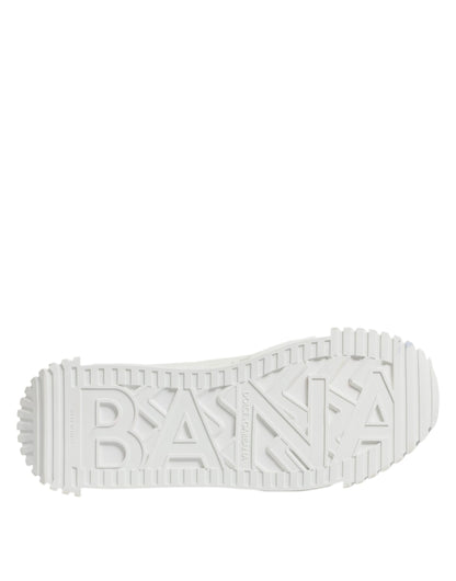 Dolce & Gabbana White Leather Low Top NS1 Sneakers