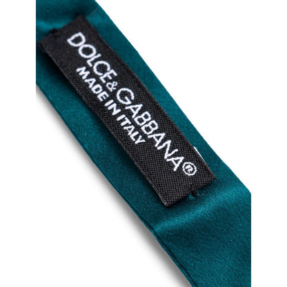 Dolce & Gabbana Emerald Green Silk Bowtie