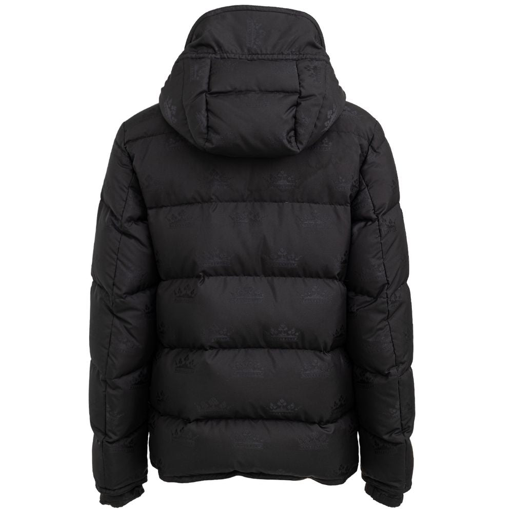 Dolce & Gabbana Black Hooded Puffer Jacket for Men