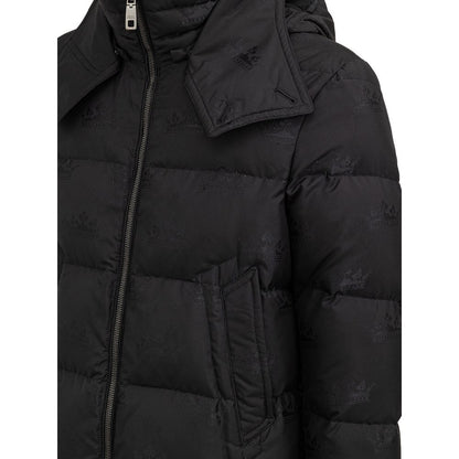 Dolce & Gabbana Black Hooded Puffer Jacket for Men