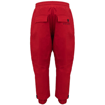 Dolce & Gabbana Red Polyamide Athletic Cargo Pants