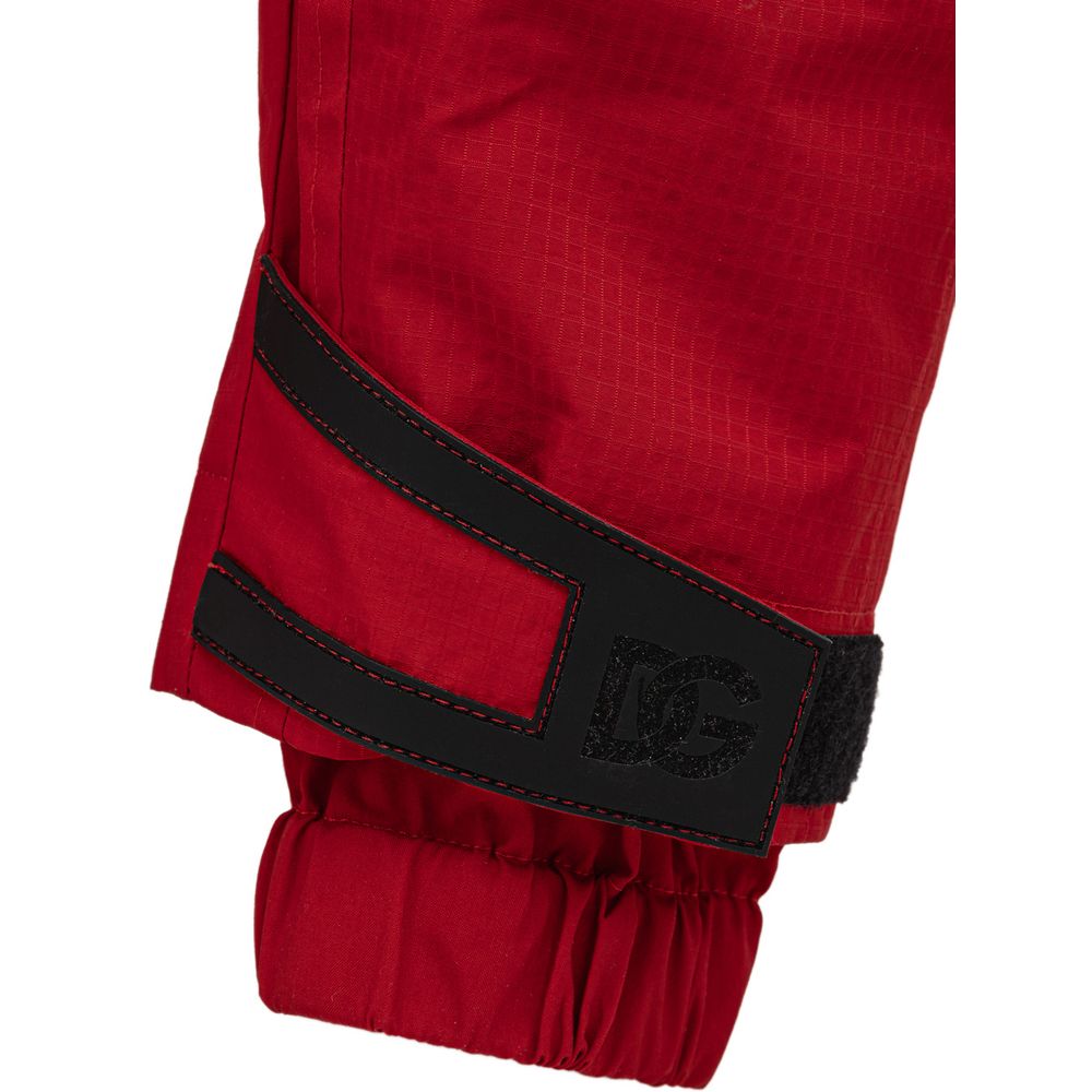 Dolce & Gabbana Red Polyamide Athletic Cargo Pants