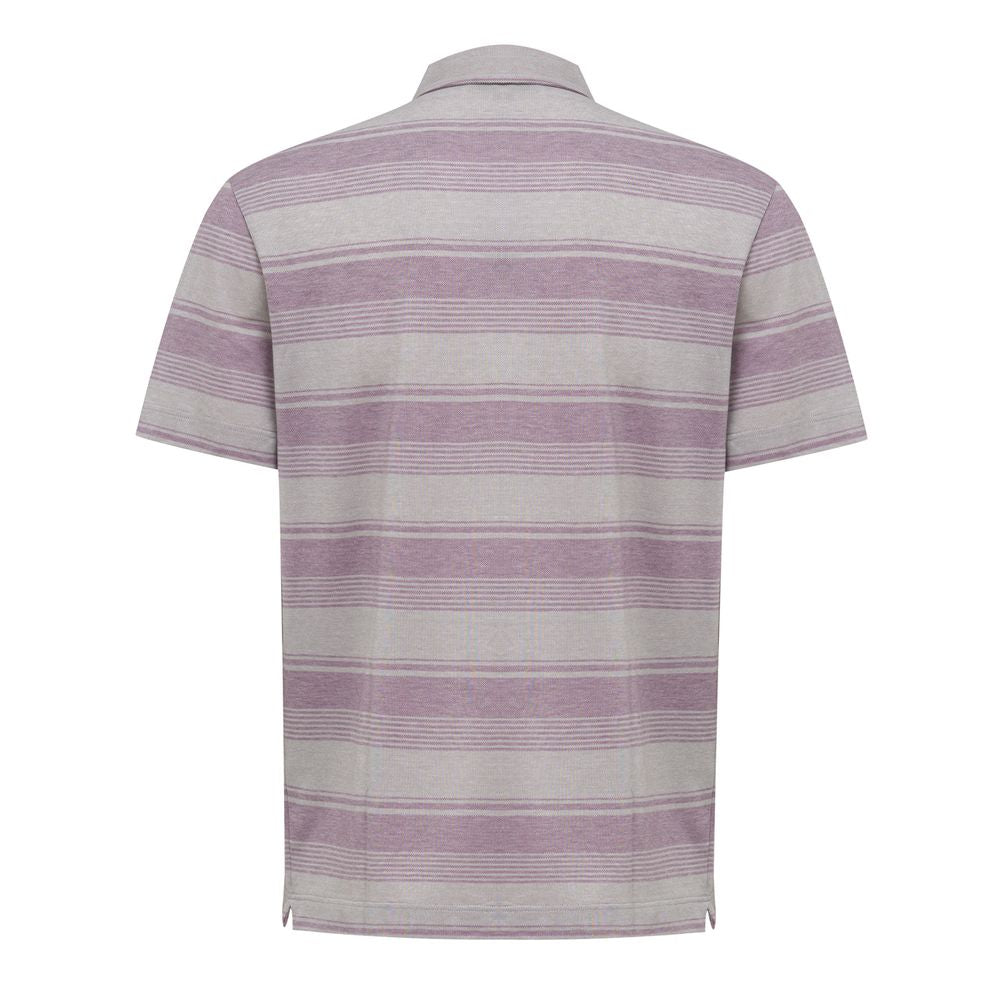 Canali Gray Cotton Polo Shirt - Elegance Meets Comfort