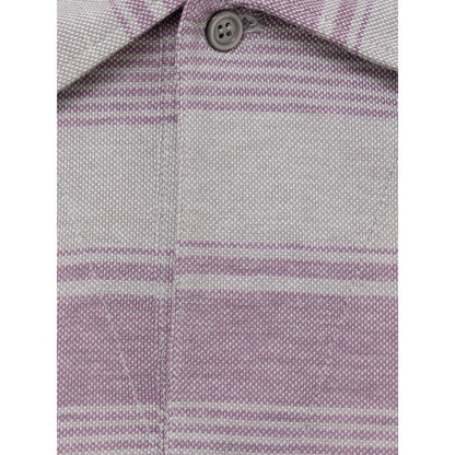 Canali Gray Cotton Polo Shirt - Elegance Meets Comfort