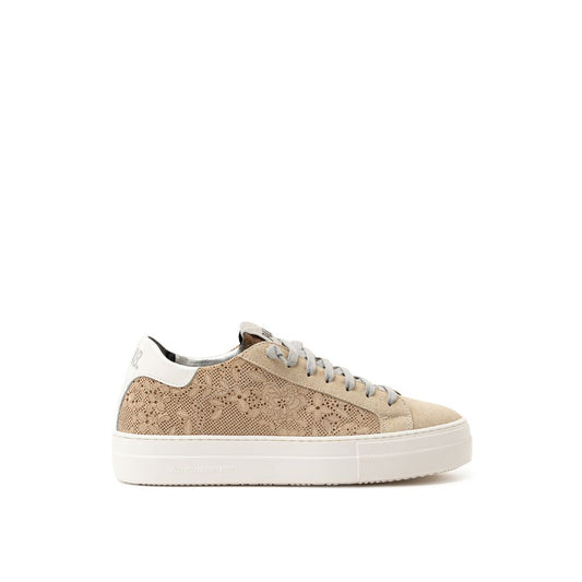Brand Beige Leather Sneaker