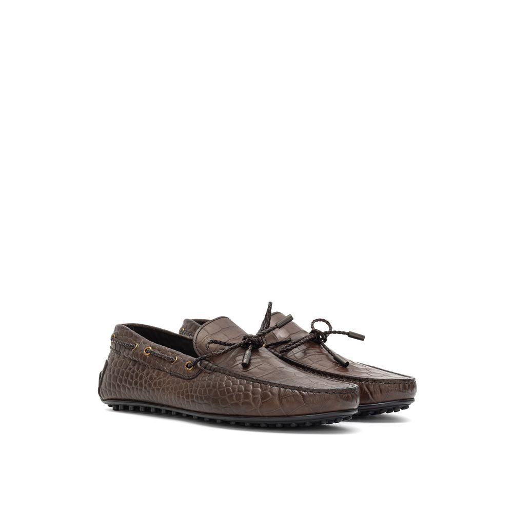 Tod's Brown Leather Loafers