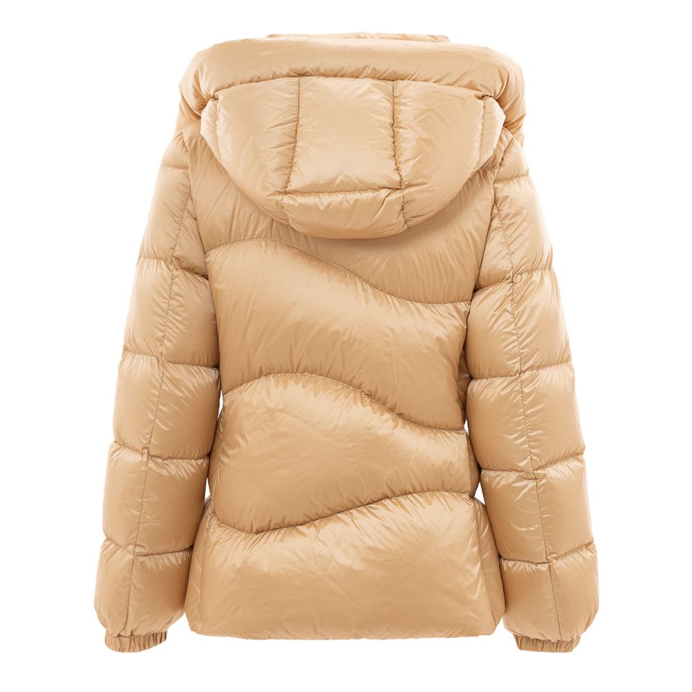 Add Yellow Hooded Puffer Jacket