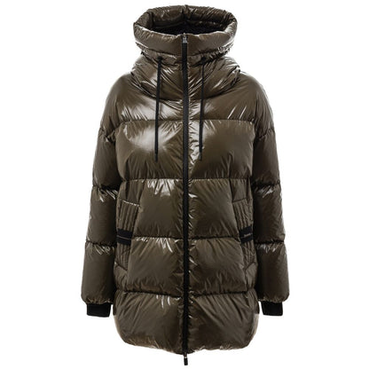 Herno Green Hooded Puffer Coat