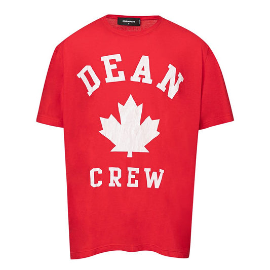 Dsquared2 Red Cotton T-Shirt - Effortless Boldness