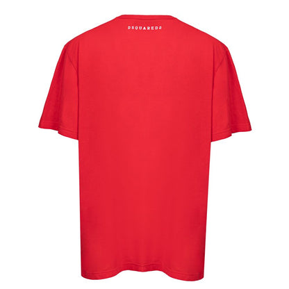 Dsquared2 Red Cotton T-Shirt - Effortless Boldness