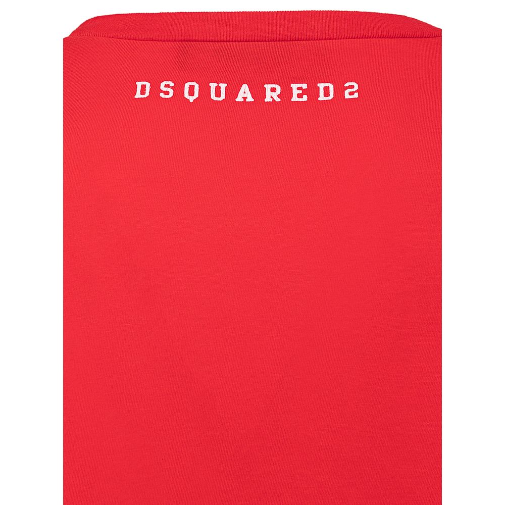 Dsquared2 Red Cotton T-Shirt - Effortless Boldness