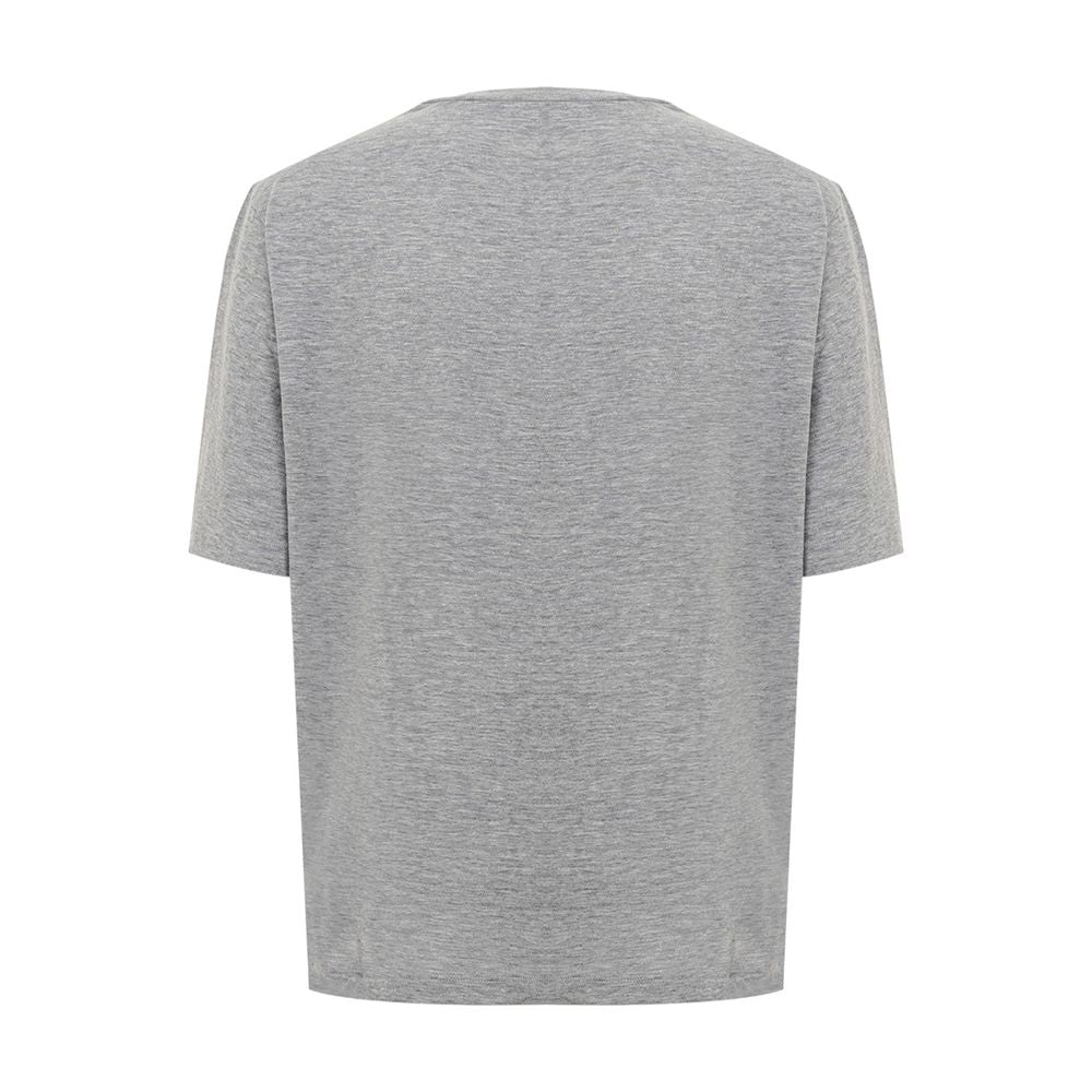 Sophisticated Gray Cotton Top by Dsquared2