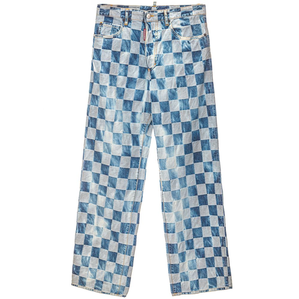 Dsquared2 Blue Cotton Jeans & Pant