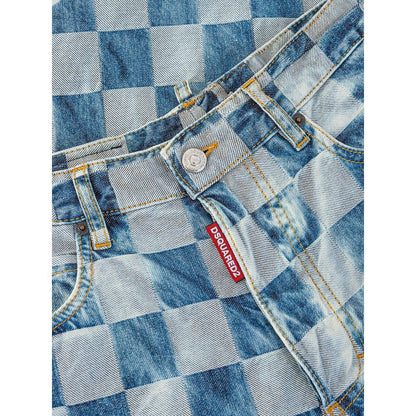 Dsquared2 Blue Cotton Jeans & Pant