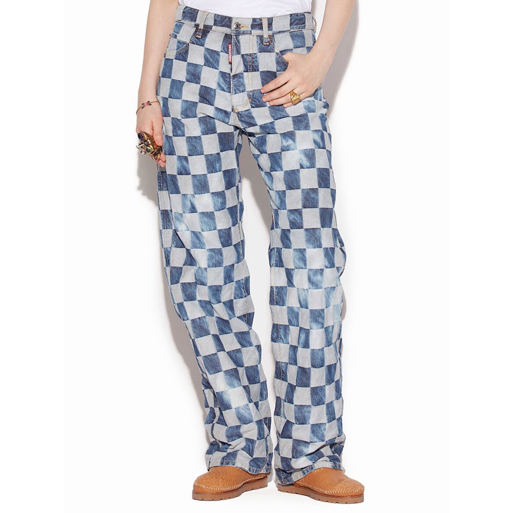 Dsquared2 Blue Cotton Jeans & Pant