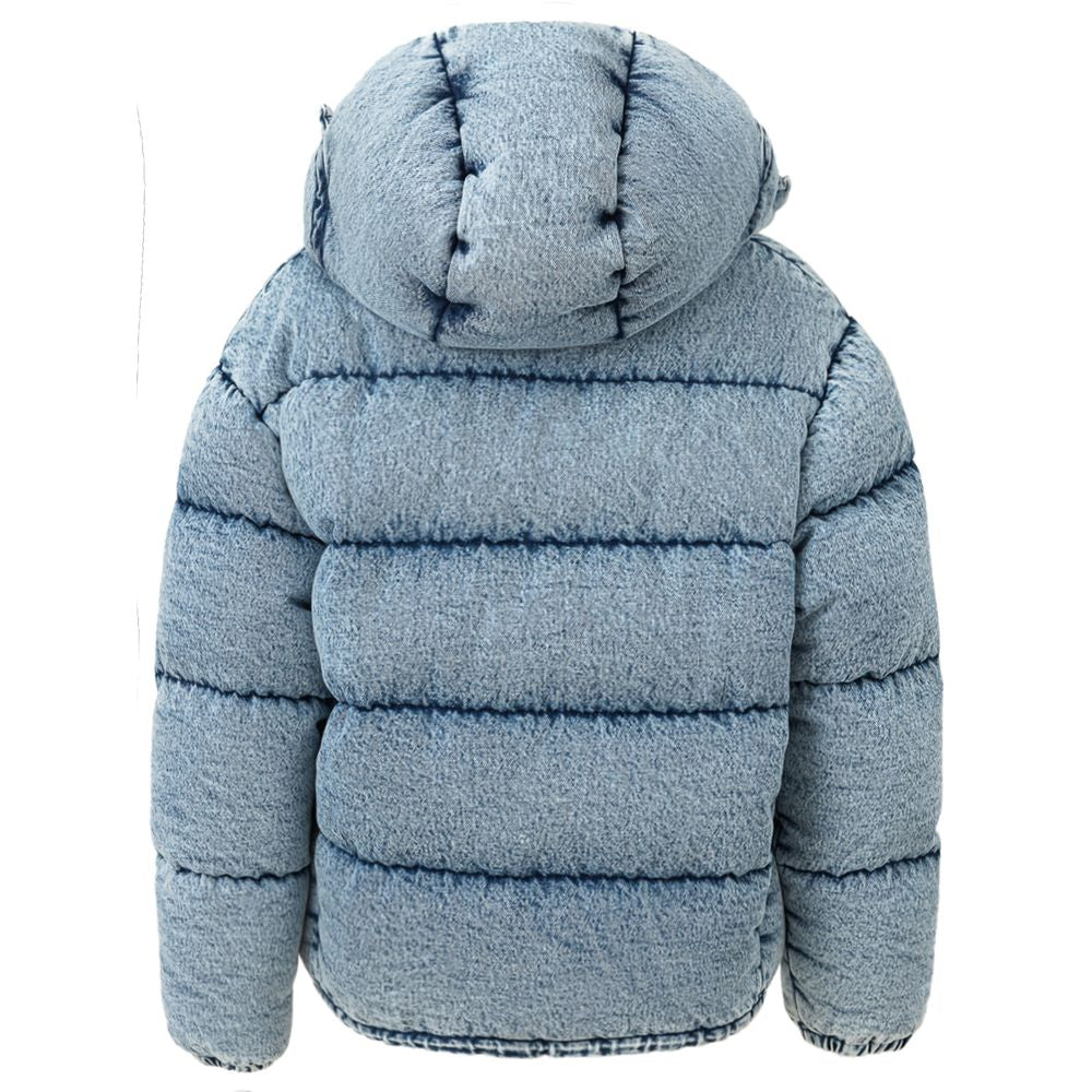 Miu Miu Blue Hooded Puffer Jacket