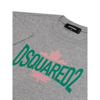 Chic Gray Cotton Tee by Dsquared2 for the Modern Woman