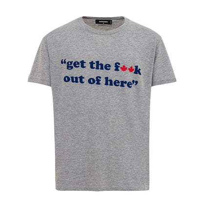 Dsquared² Gray Cotton T-Shirt for Men