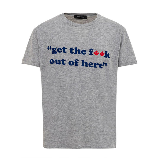 Dsquared² Gray Cotton T-Shirt for Men