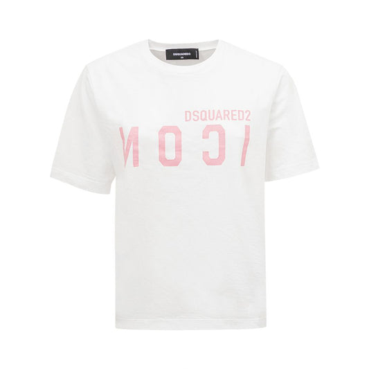 Dsquared2 Elegant Cotton White Tee for Stylish Women