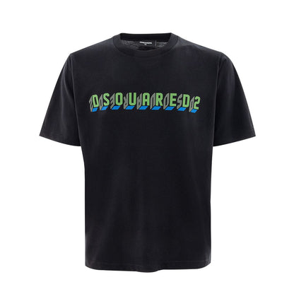 Brand's Black Cotton T-Shirt - Classic Comfort Staple