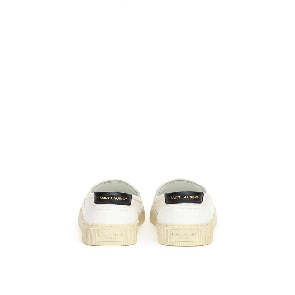 Saint Laurent White Cotton Sneakers