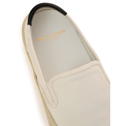 Saint Laurent White Cotton Sneakers