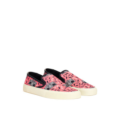 Saint Laurent Pink Cotton Radio Print Sneaker
