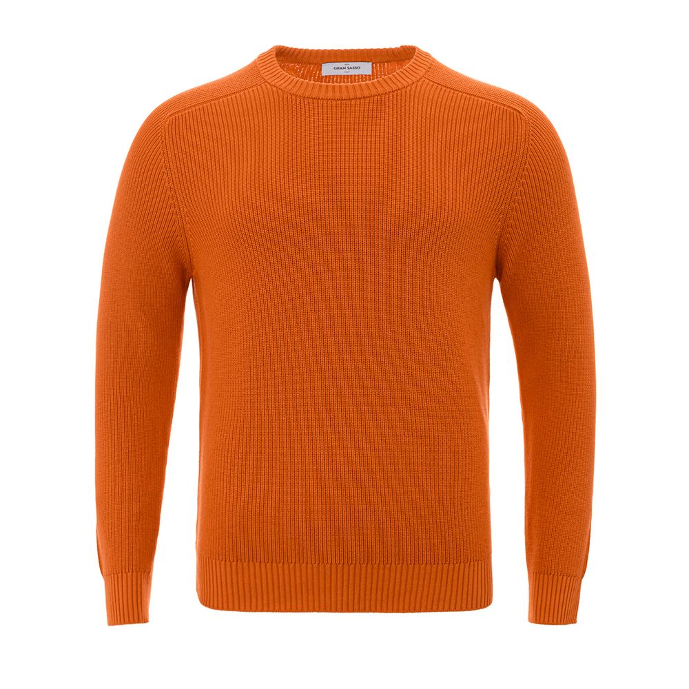 Gran Sasso Men's Cotton Orange Italian Jumper