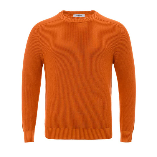 Gran Sasso Men's Cotton Orange Italian Jumper